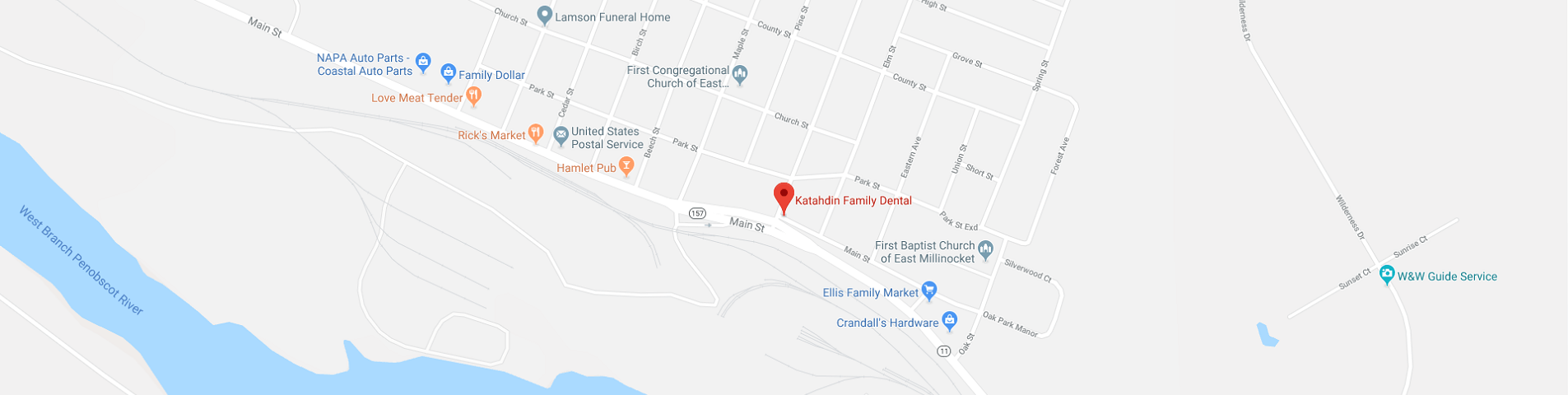 dental office's location on map