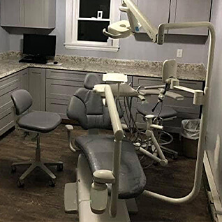 High tech dental exam chair