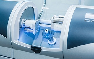 CEREC dental restoration milling unit