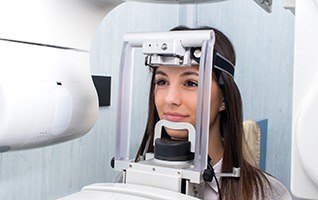 Woman receiving 3D scan